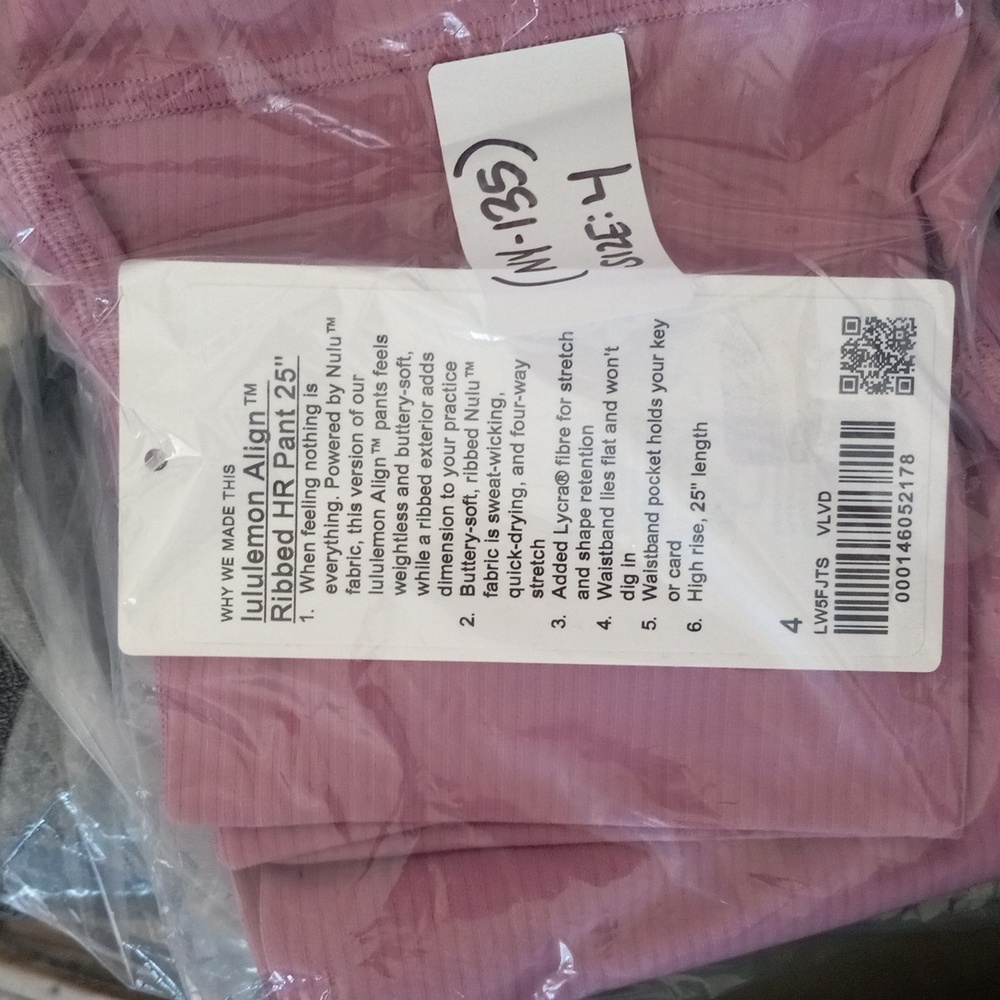 NWT 🍋 Lululemon 🍋  Align  25" size 4 Velvet Dust - Picture 6 of 13